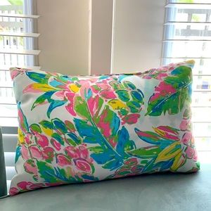 Tropical Pineapple & Palm Leaves Accent Pillow